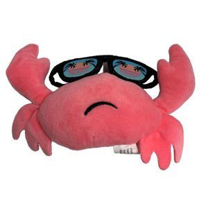Par Tween Brands Plush Stuffed Animal Doll Toy 7.5 in Pink Crab With Sunglasses